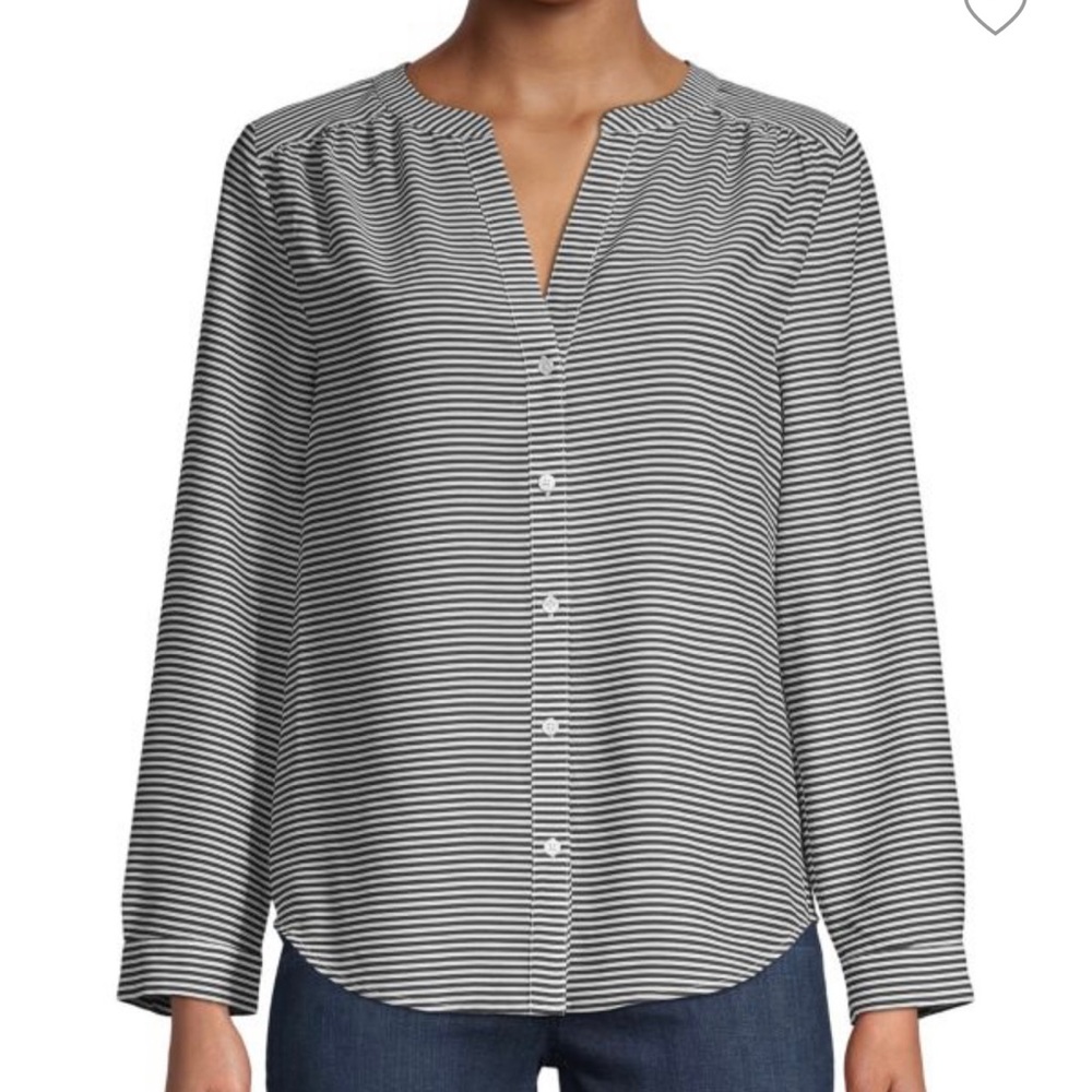 JOIE Kira Striped Blouse Shirt Sz S NWT